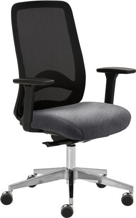 Mayer Sitzmöbel Drehstuhl 2228 mit Armlehnen und Rollen, grau, B/H: 70 x 63 cm - Bild 1