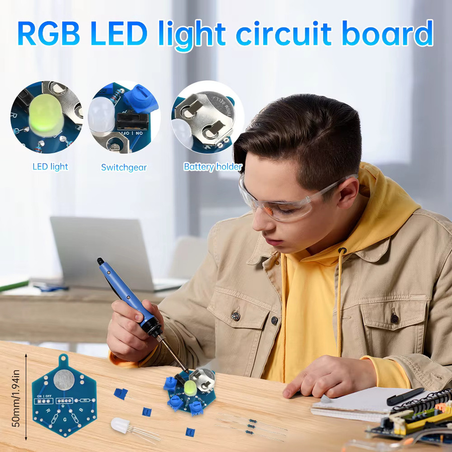 Aideepen DIY RGB LED Licht Platine Schweiß Kit zum Lernen für Anfänger und Studenten - Bild 4