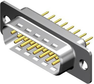 Molex D-SUB Steckverbinder 1731090699 mit 15 Lötpins in Weiß und Silber - Bild 1