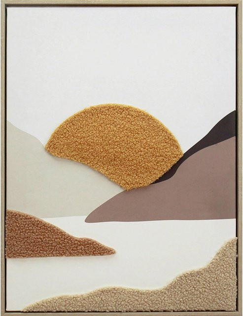 Mömax Keilrahmenbild Mike in Multicolor und Beige, abstraktes Grafik-Motiv, B: 60 cm, H: 45 cm, T: 2,3 cm - Bild 1