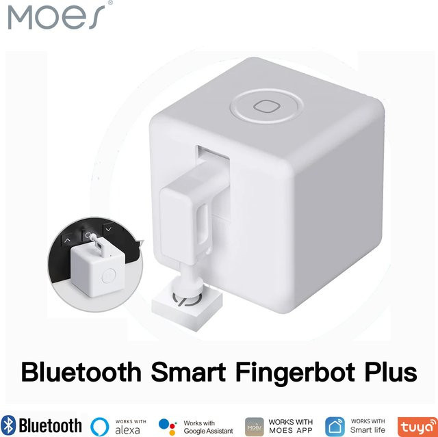 MOES Tuya Fingerbot Knopfdrücker-Toolpack in Weiß mit Bluetooth für Smart Life App, Alexa und Google Home zur automatischen Sprachsteuerung - Bild 1