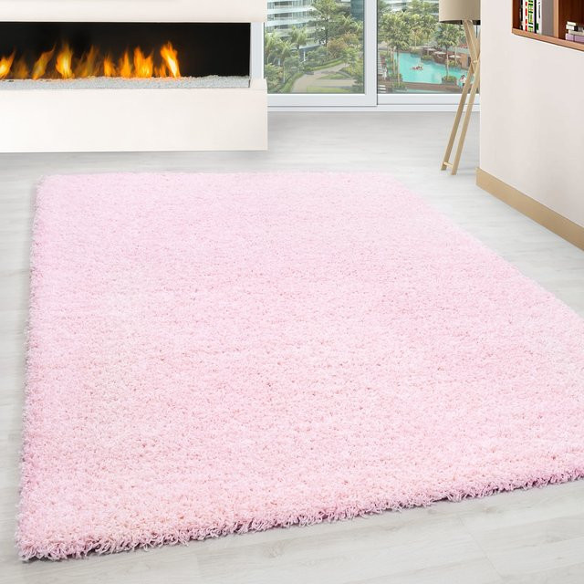 Hochflorteppich RHEIN von Kadima Design, einfarbig, Rosa, B: 240 cm, T: 340 cm - Bild 1