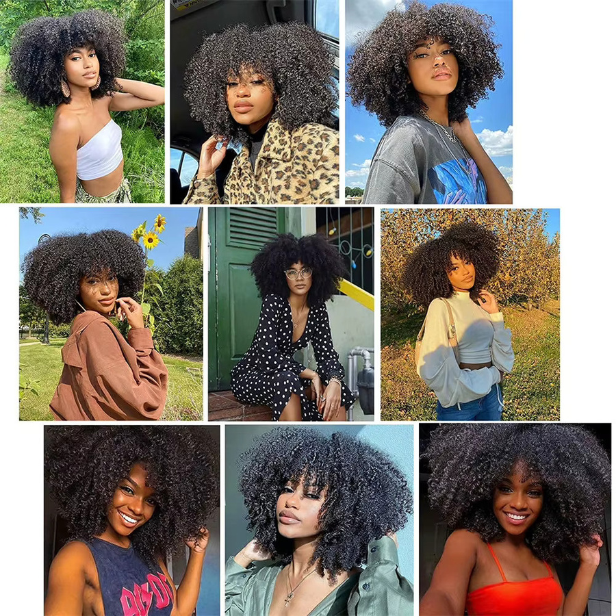 Dula A Hair Afro Kinky Krullend Menselijk Haar Bundels, Unisex - Bild 6