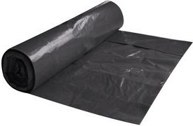 HYGOSTAR Maxi-Abfallsack aus LDPE in Schwarz mit 240 Litern Volumen, Breite: 100 cm, Höhe: 125 cm - Bild 1