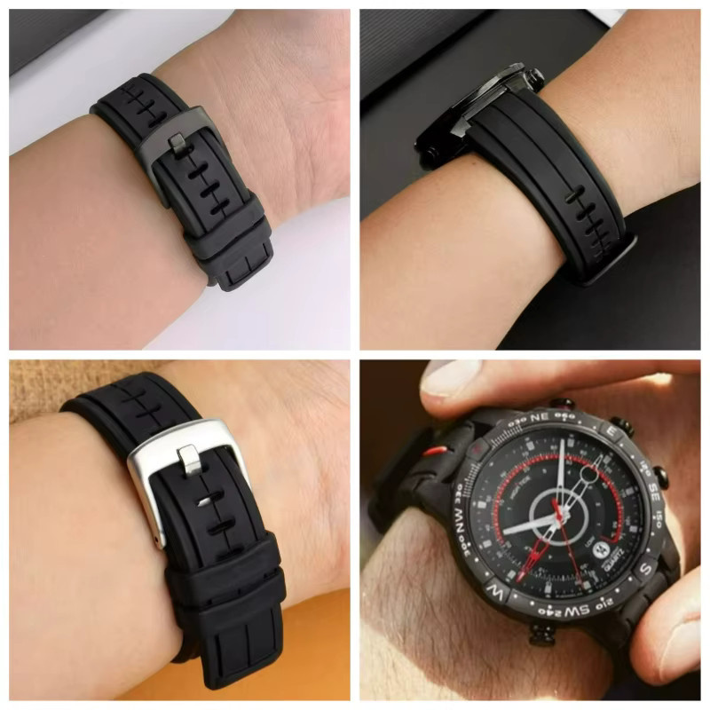 Timex Uhrenarmband Silikon, Schwarz, Herren - Bild 3
