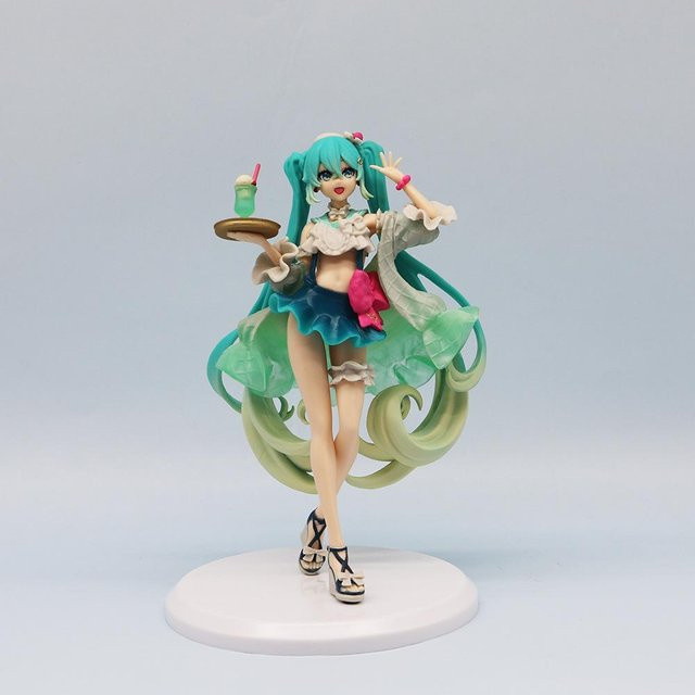 Fashnics Hatsune Miku Figur Soda Sahnefarbenes Kleid PVC Modell schwarz - Bild 1