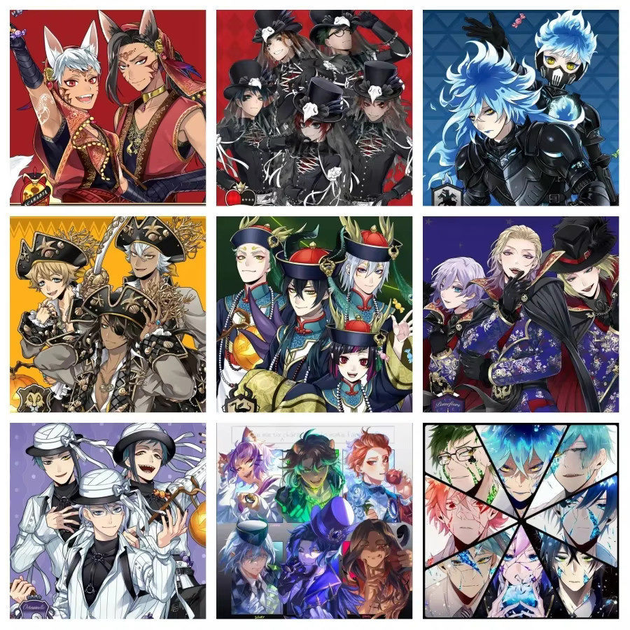 Twisted-Wonderland Anime Diamantkunst-Set Fantasy Nacht Rabe DIY Kreuzstich Stickerei zur Heimdekoration - Bild 3