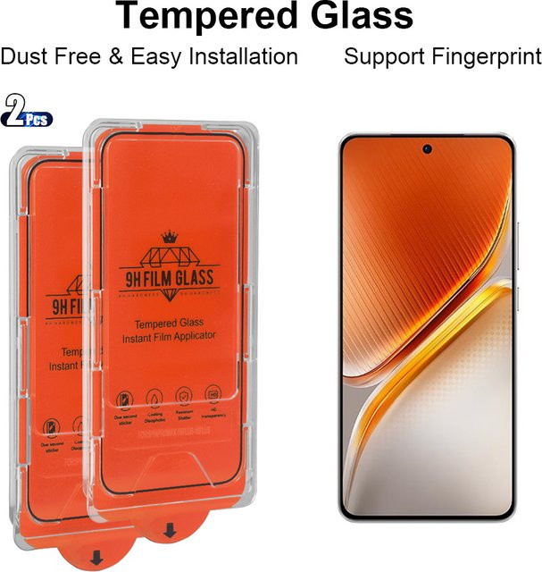 2 Stück HD gehärtetes Glas Displayschutzfolie für Vivo iQOO Neo 10 10R 9 Pro 9S Pro Plus und iQOO 12 in Transparent - Bild 1