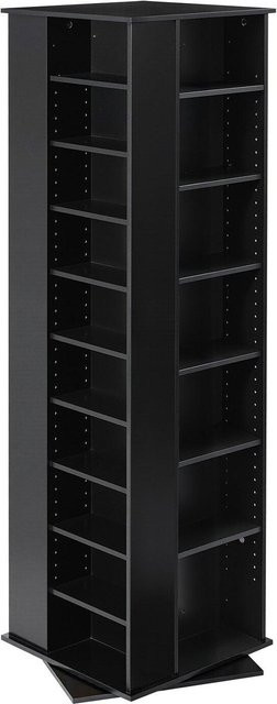 Medienaufbewahrungsschrank MB Rotierendes CD-Regal mit 34 Fächern in Schwarz, Modernes Medien-Turmregal für CDs, DVDs und Spiele, B/T/H: 39,5 x 47,5 x 163,6 cm - Bild 1