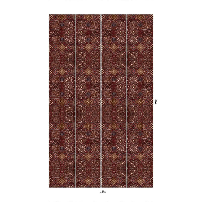 House of Hackney Tapete Mey Meh in Sienna mit abstraktem und orientalischem Design, rot und mehrfarbig, Vlies-Tapete, Breite: 54 cm, Länge: 300 cm - Bild 2