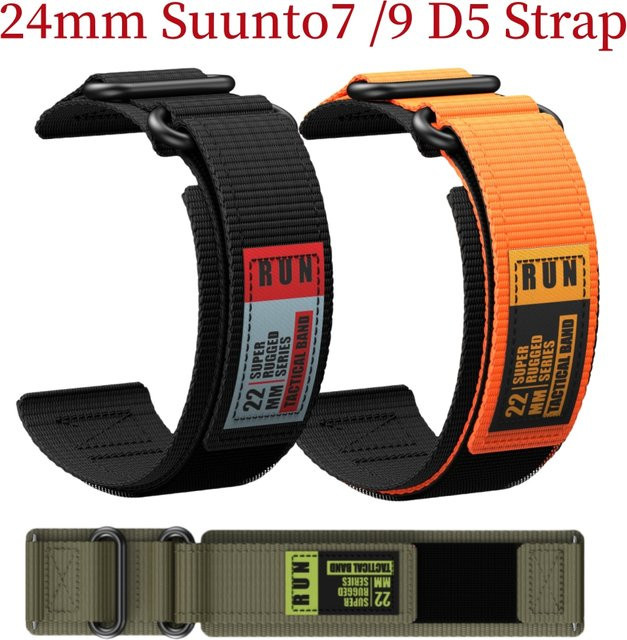 Suunto Uhrenarmband Nylon, 24 mm, Schwarz, Unisex - Bild 1