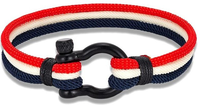 YULIN Armband, Nautisches Seilarmband, Edelstahl, Argentinien Flagge, Unisex, 23cm - Bild 1