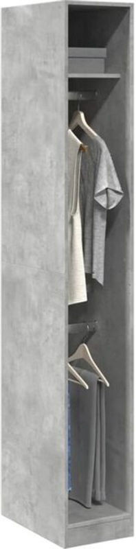 Vidaxl Kleiderschrank aus Holzwerkstoff in Grau, modern und minimalistisch, B/T/H: 30 x 50 x 200 cm - Bild 1