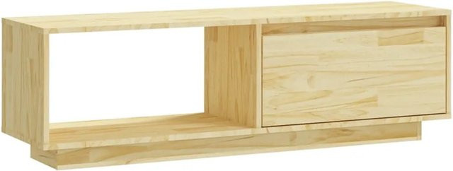 vidaXL TV-Schrank aus Kiefernholz in Braun, B/T/H: 110 x 30 x 33,5 cm - Bild 1