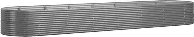 Furnicato Hochbeet aus pulverbeschichtetem Stahl in Grau, B/T/H: 140 x 584 x 68 cm - Bild 1