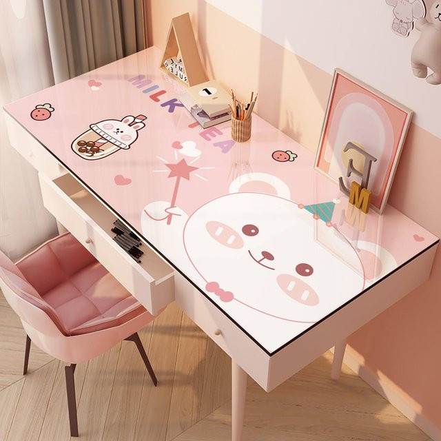 Rutschfestes Tischset von Yiran Furniture mit süßem Mädchenherz Cartoon-Design in Pink, B/B: 60 x 100 cm - Bild 1