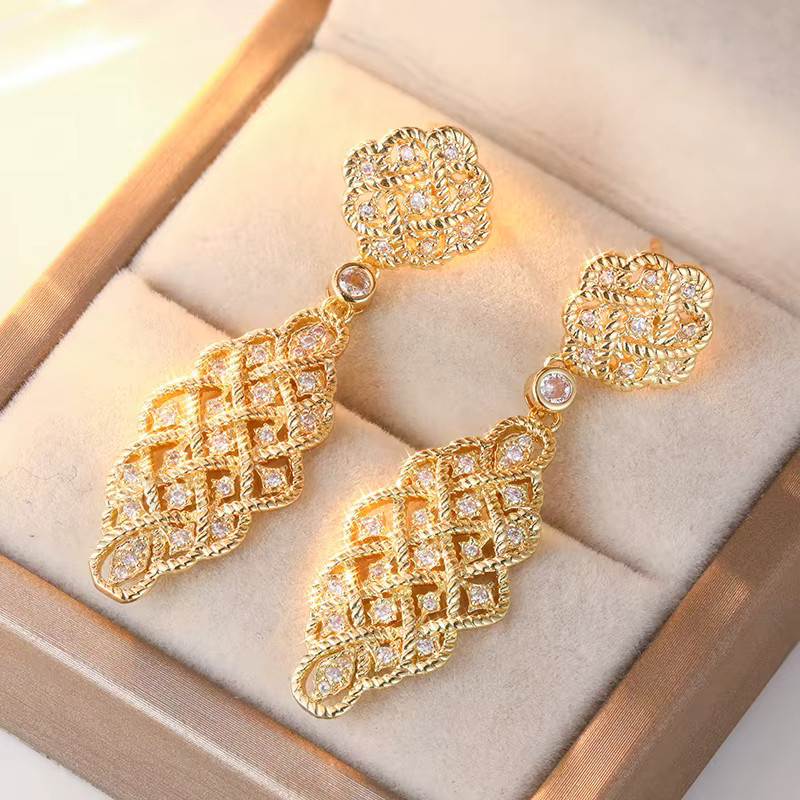 YoYo Ohrringe, Zirkonia, Gold, Damen - Bild 2