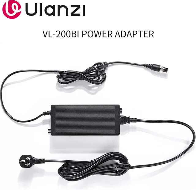 Ulanzi V-Mount Power Adapter 200 W Netzteil für VL-200Bi COB Light in Schwarz - Bild 1