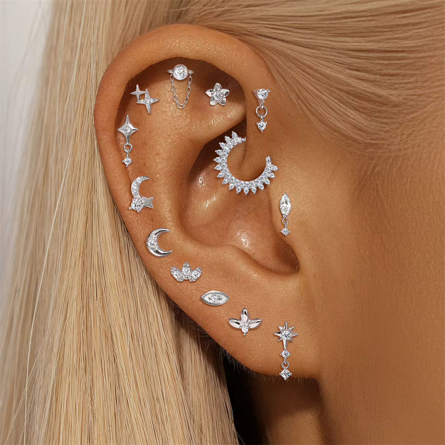 ROXI Ohrstecker, 925 Silber, Moissanit, Damen - Bild 3