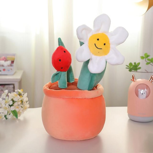 Yiran Health & Beauty Simulations-Cartoon-Blumentopf-Serie Plüschpuppe, 35cm - Bild 1