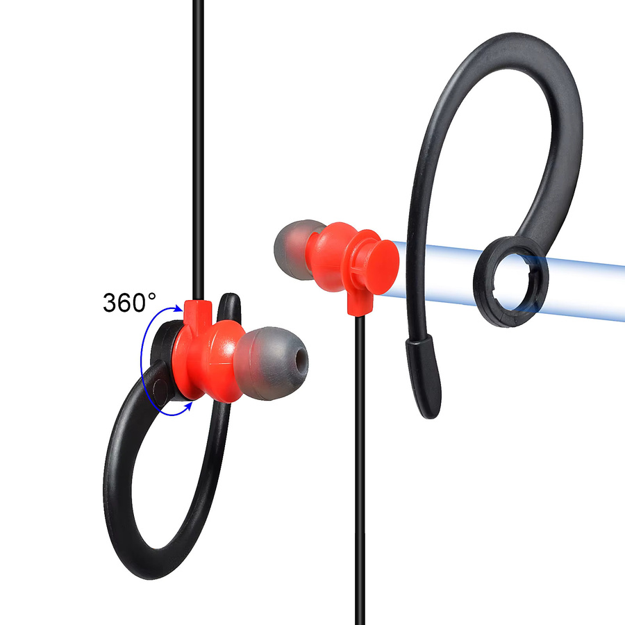 HYS Walkie Talkie Headset mit PTT-Mikrofon und weichem In-Ear-Ohrhörer in Schwarz für BaoFeng UV-5R BF-888s Kenwood Retevis - Bild 2