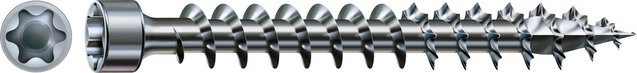 Spax Universalschraube Zylinderkopf mit Torx-Antrieb aus Stahl in Silber, Durchmesser: 6 mm, Länge: 200 mm - Bild 1