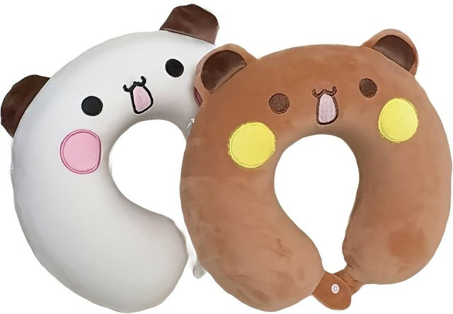 Linyi Toy Bubu Panda U-förmiges Nackenkissen aus weichem Plüsch für Erwachsene und Kinder, Mehrfarbig - Bild 1