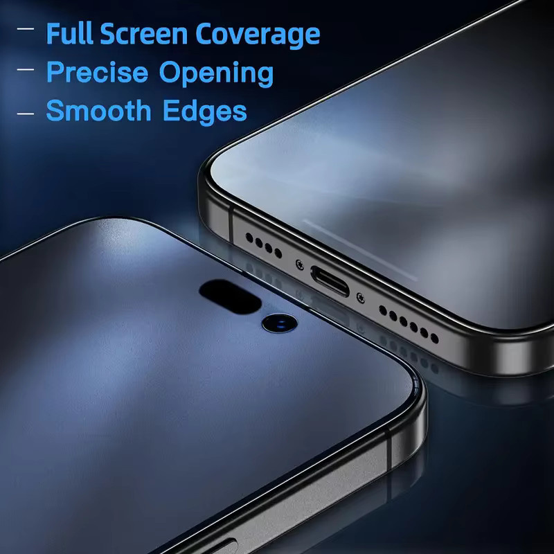 3er-Pack Matte Displayschutzfolie aus Glas für iPhone 11 bis iPhone 17 Pro Max mit oleophober Beschichtung, Transparent - Bild 2