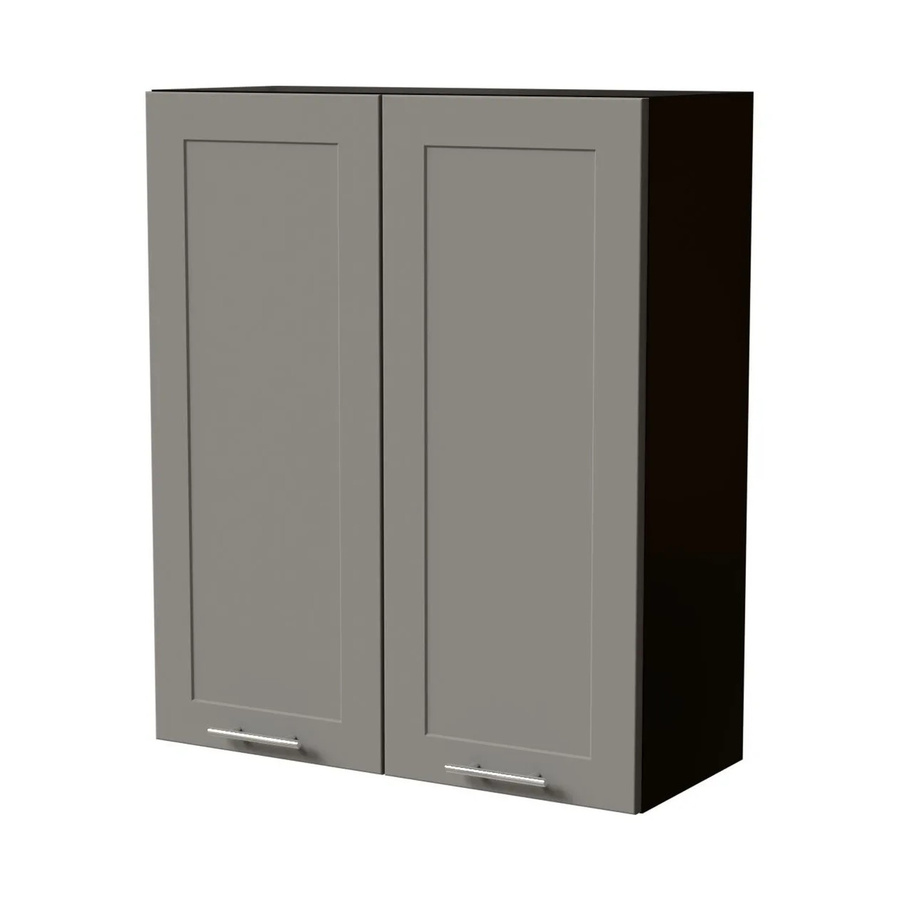 Feldmann-Wohnen Hängeschrank Oslo W4 Küchenschrank in Schwarz und Staubgrau Matt mit Soft-Close-Türen, B/T/H: 80 x 32,5 x 96 cm - Bild 2