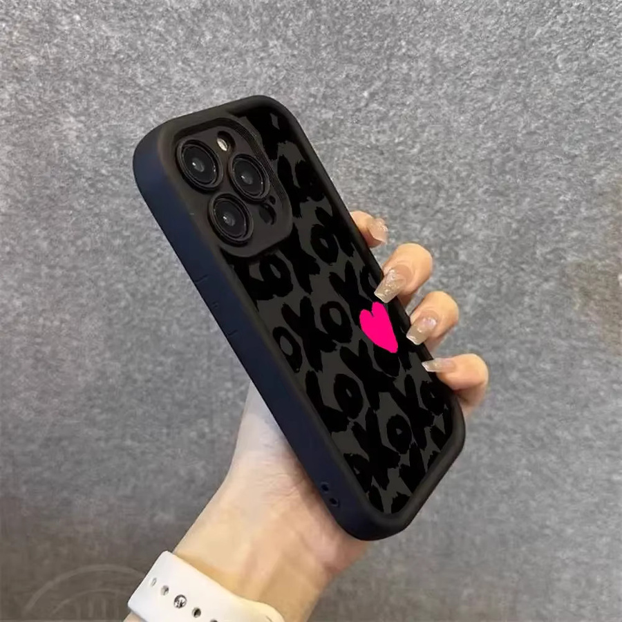 Stoßfeste iPhone Handyhülle mit Lippen-Design in Schwarz für Apple iPhone 11 bis iPhone 17 Pro Max Plus - Bild 3