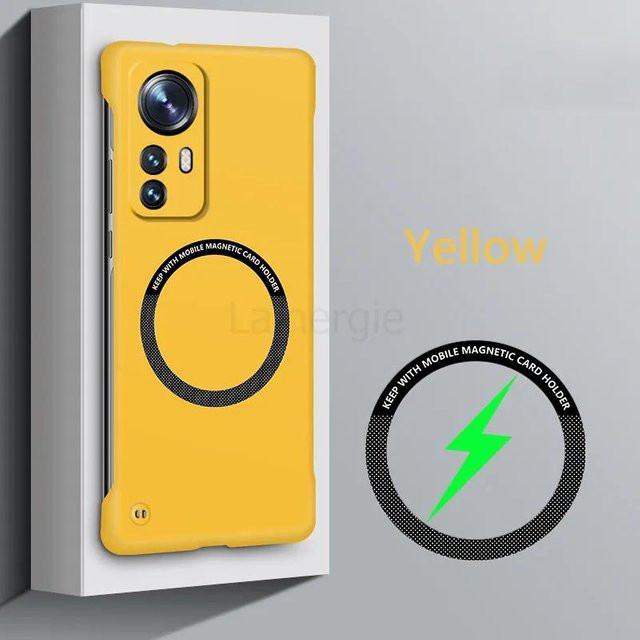 Rahmenlose magnetische MagSafe Slim Case für Xiaomi 12 Pro, 13 Ultra, 12X, 12S Pro und Xiaomi 12 5G mit Wireless Charging, harte Rückseite - Bild 1