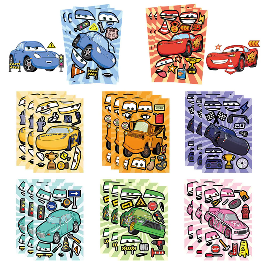 Disney Cars Lightning McQueen Puzzle-Aufkleber, 16-teiliges Set - Bild 2