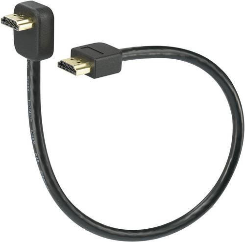 SpeaKa Professional HDMI Anschlusskabel 4K UHD mit Audio Return Channel und Ethernet/LAN, Schwarz, Länge: 0,30 m - Bild 1