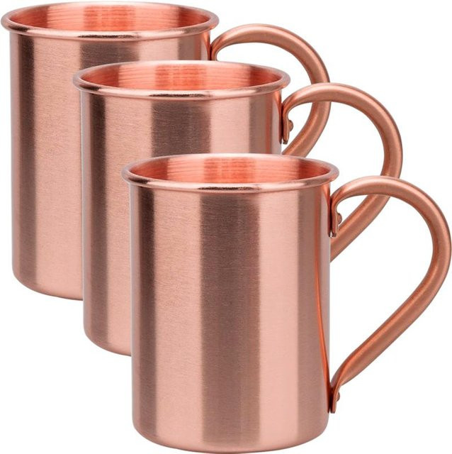 Yiran Furniture Moscow Mule Becher aus reinem Kupfer, Kupferfarben, 400 ml - Bild 1