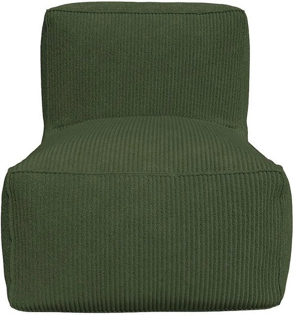 Sessel Noumara von Vente-unique mit gerader Rückenlehne in Grün und Cord-Bezug, Breite: 70 cm - Bild 1