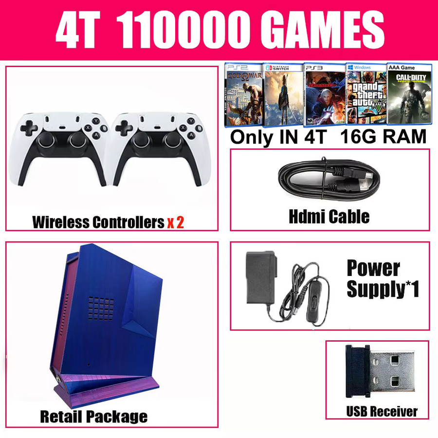 G3 Retro-Spielekonsole Handheld mit 99999+ Spielen, Windows 11 und Batocera, 8G/16G RAM, 2TB/4TB Speicher für PS2, PS3, Wii U, Wii, SS und Gamecube, Intel Prozessor - Bild 4