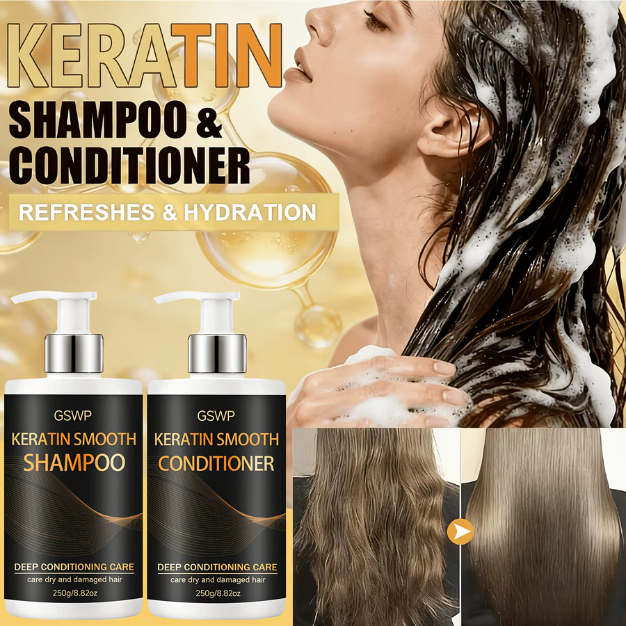 GSWP Keratin Shampoo Conditioner Set, 500g, Unisex - Bild 2