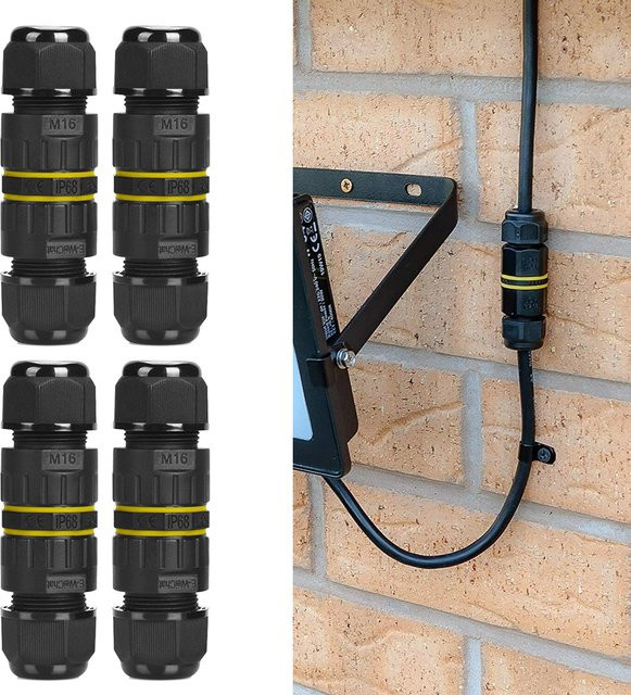 Wasserdichte 3Pin Outdoor Junction Box IP68 Elektrische Kabel Anschlussdose in Schwarz für 240V-400V - Bild 1
