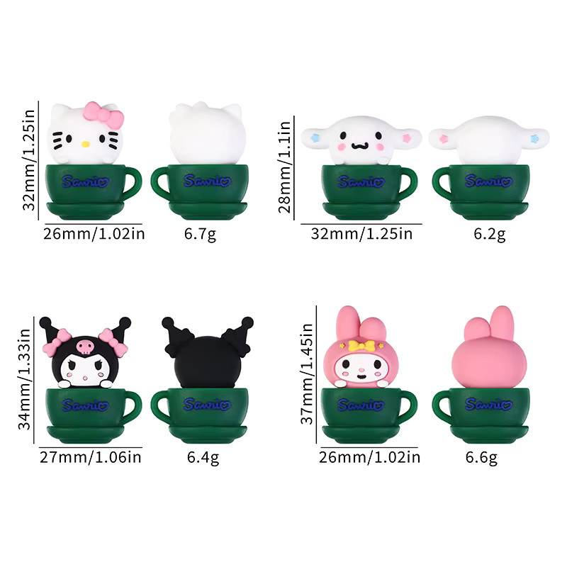 8 Stück Sanrio Silikonperlen in Mehrfarbig für DIY Schnullerketten, Clips und Kauspielzeug-Zubehör - Bild 3