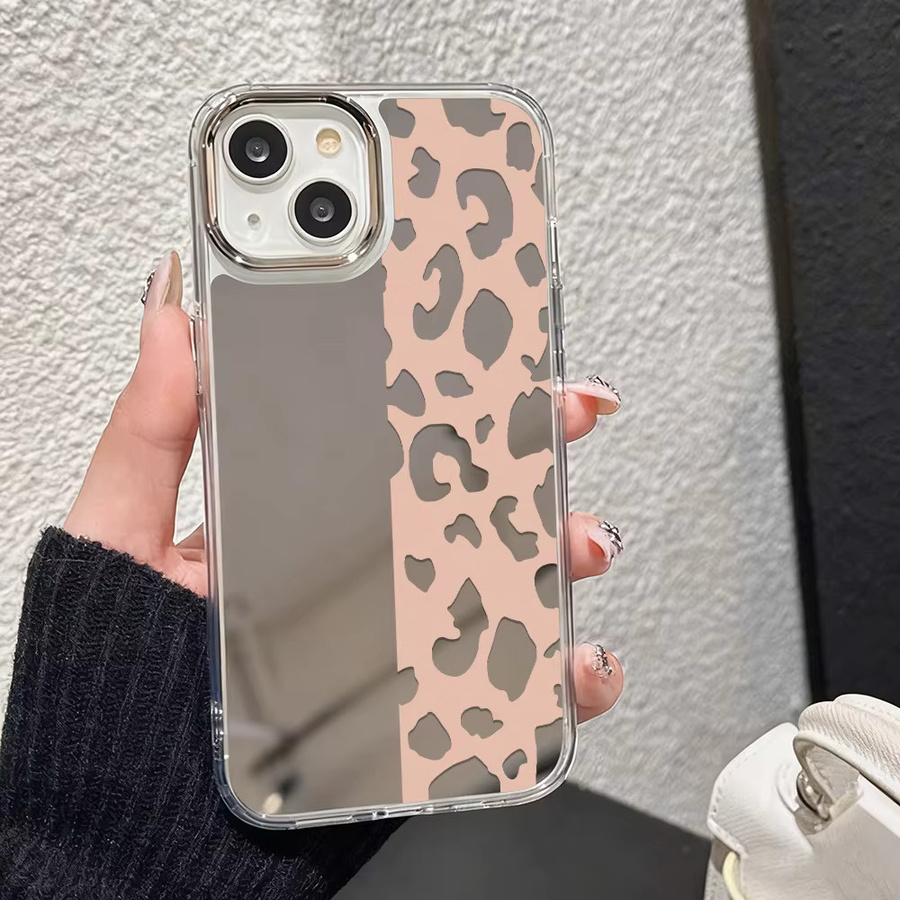 Luxus Leopard Make-up Spiegel Handyhülle für iPhone 17 Pro Max und iPhone 15 Pro Max - Bild 2