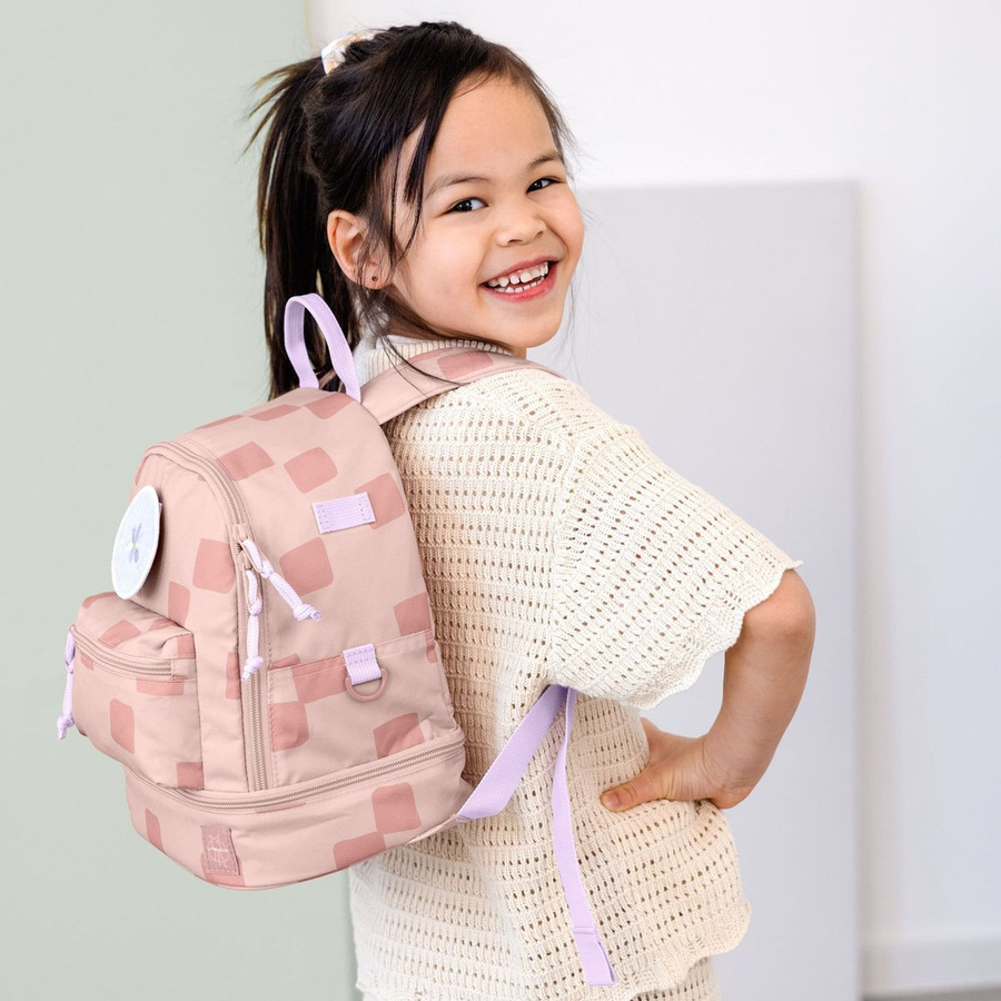 Lässig 2-tlg. Set aus Mini Backpack und Edelstahl-Trinkflasche Pattern Party in Rose - Bild 3