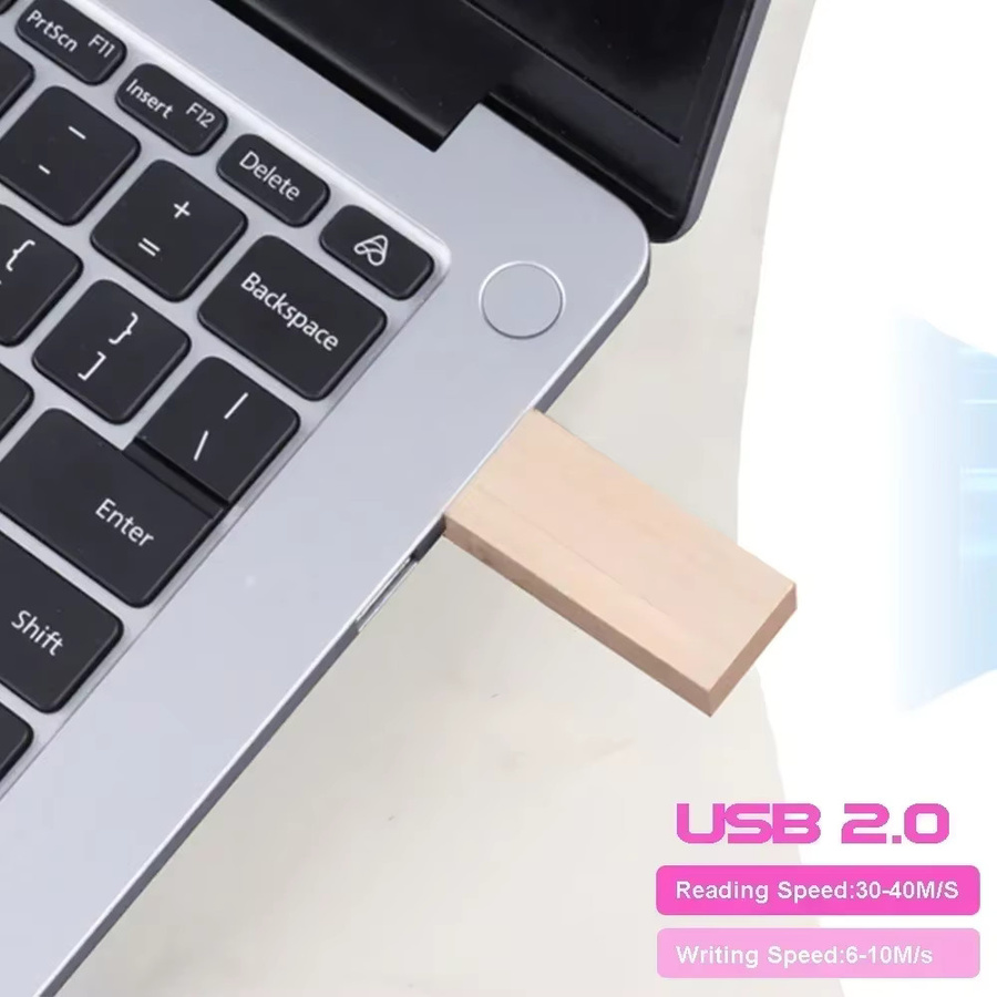 JASTER USB-Stick aus Holz in Braun mit USB-A Anschluss - Bild 4