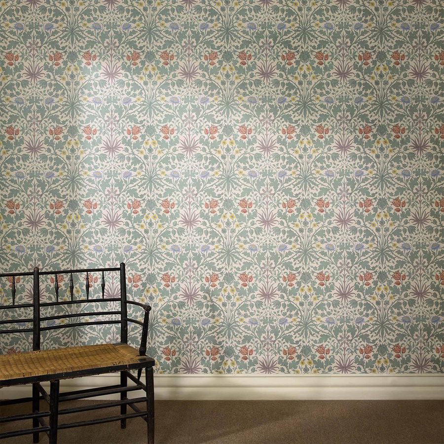 House of Hackney Tapete Hyacinth Novellus Phlox in Mehrfarbig mit floralem Art Nouveau Design - Bild 1