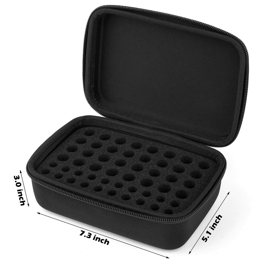 Lousxy Batterien-Organizer in Schwarz zur Aufbewahrung von 52 Batterien (32 x AA und 20 x AAA) - Bild 3