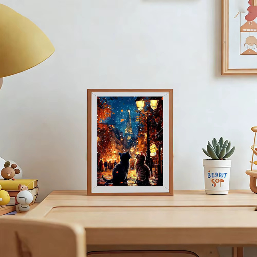 AZQSD Diamond Painting Set Katze Tier, Mosaik, Rundbohrer - Bild 3
