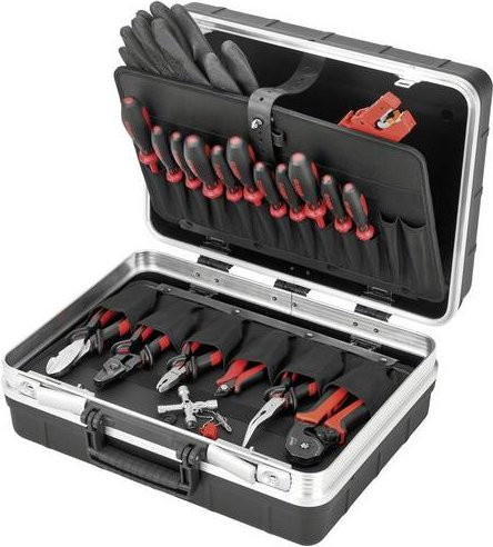 Cimco 170605 Werkzeugkoffer bestückt 21-teilig in Schwarz, B/T/H: 45,5 x 39,5 x 20,5 cm - Bild 1