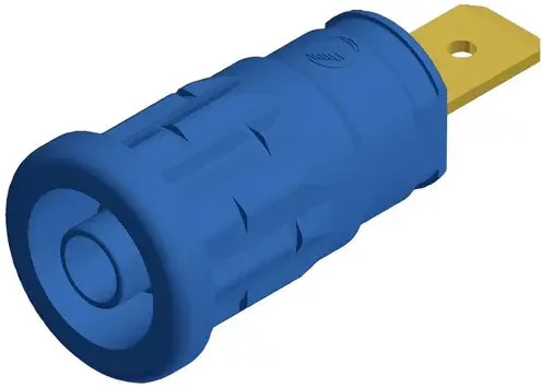 Hirschmann Test & Measurement SEP 2620 F6,3 Sicherheits-Laborbuchse für den vertikalen Einbau in Blau mit 4mm Stift-Durchmesser - Bild 1