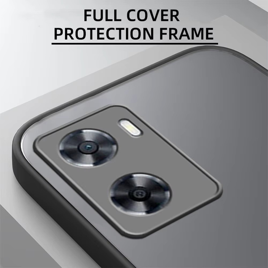 Stoßfeste Matte Schutzhülle aus hartem PC für OPPO A78 5G A77 A77S A57 A57S A17 A96 A76 A98 A58 A74 A54 A94 4G 5G und Realme 15 Pro in Schwarz - Bild 3