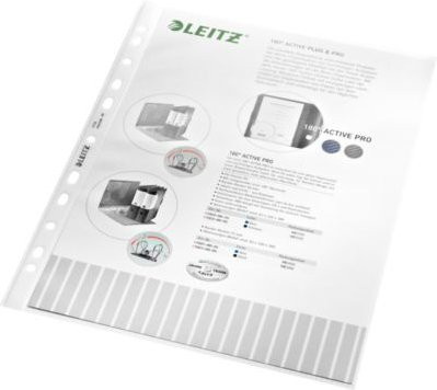 LEITZ Prospekthülle 4704 DIN A4 transparent genarbt oben offen 100 Stück - Bild 1