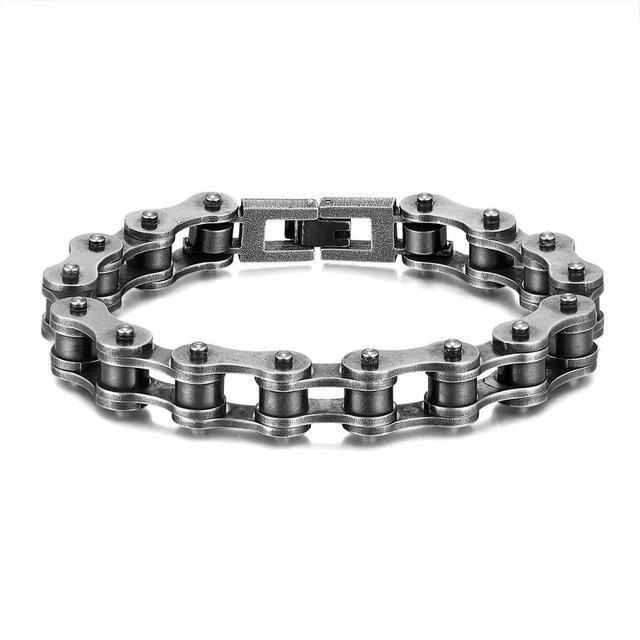Armband Gliederkette Edelstahl, Silber, Herren, 23cm - Bild 1